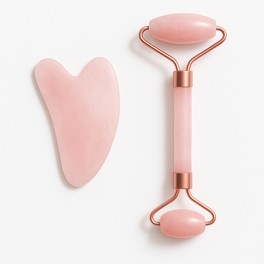 GlacierGlow Jade Facial Roller & Gua Sha Set